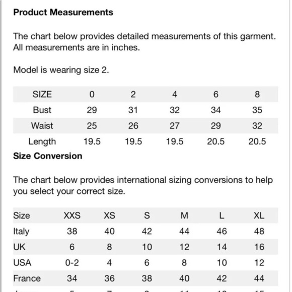 Nicholas N. Dual Stripe Crop Top Size 2 - Picture 5 of 5